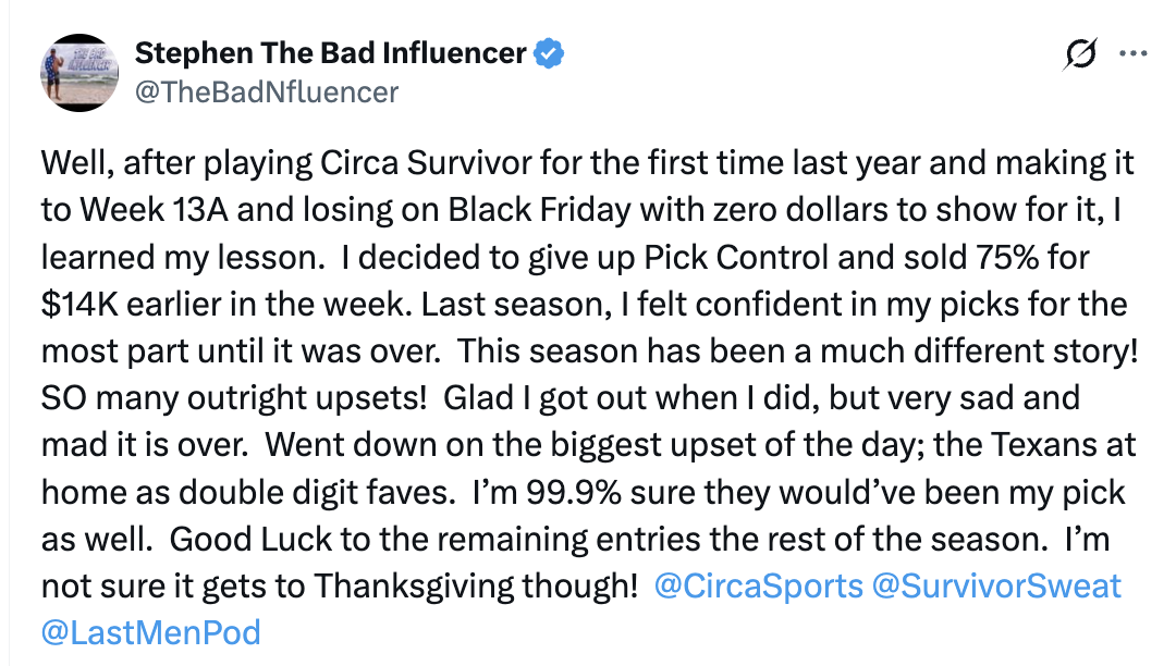 Survivor Sweat marketplace