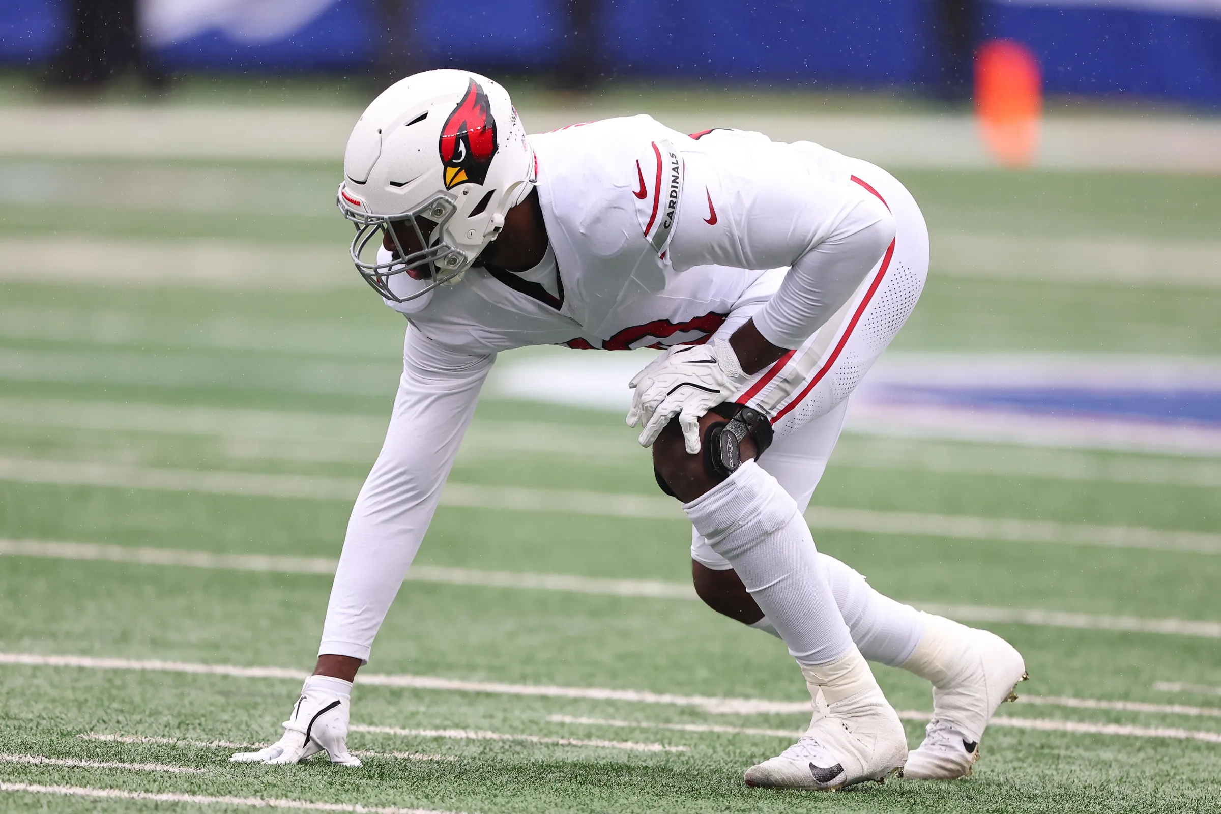 EAST RUTHERFORD, NJ - OCTOBER 04: Josh Sweat #10 of the Arizona Cardinals during the game against the New York Giants on October 3, 2026 at MetLife Stadium in East Rutherford, New Jersey. (Photo by Rich Graessle/Icon Sportswire via Getty Images)